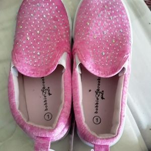 Size 1 pink slipons